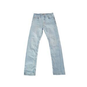 Levis 502 Jeans Boys 16 Blue Light Wash Denim Regular Taper